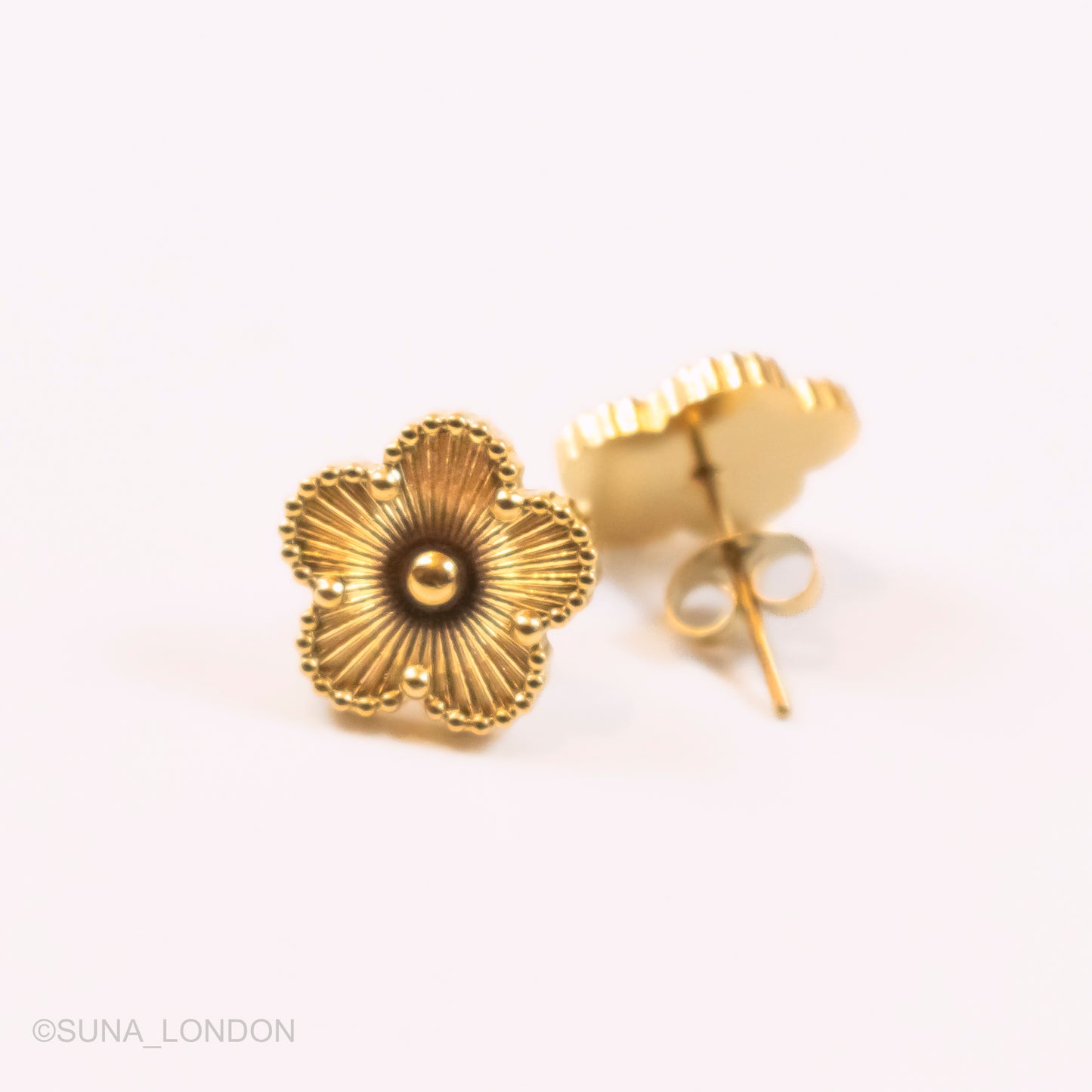 Gold Clover Studs