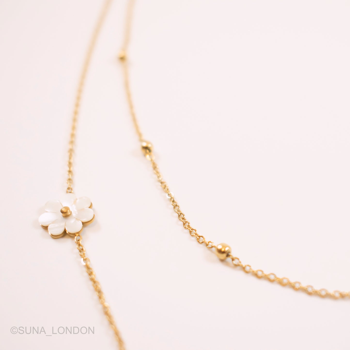 Daisy Double Chain Necklace