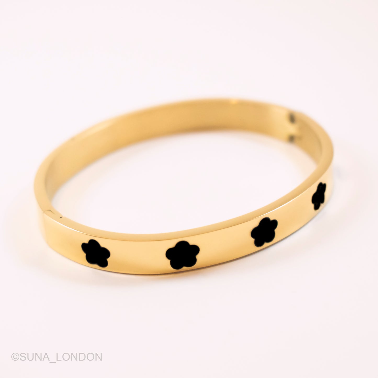 Black Clover Bangle Bracelet